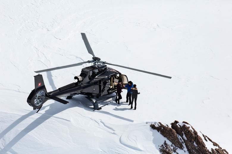 Helicopter on snow