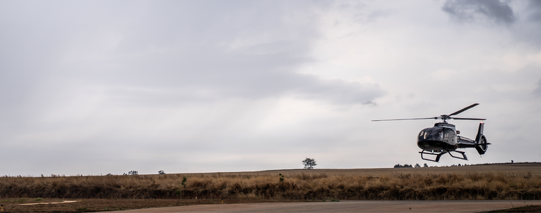 ACH130 landing on tarmac